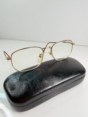 18K Gold Plated Arch of Triumph Classic Eyeglasses Frame 52-18 Vintage Luxury RX